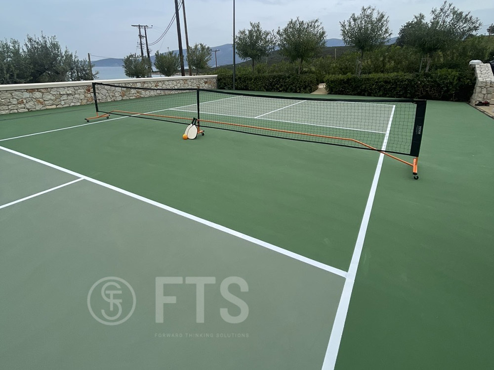 Ανακατασκευή γηπέδου Pickleball σε ιδιωτική κατοικία στο Κρανίδι Αργολίδας από την FTS HELLAS