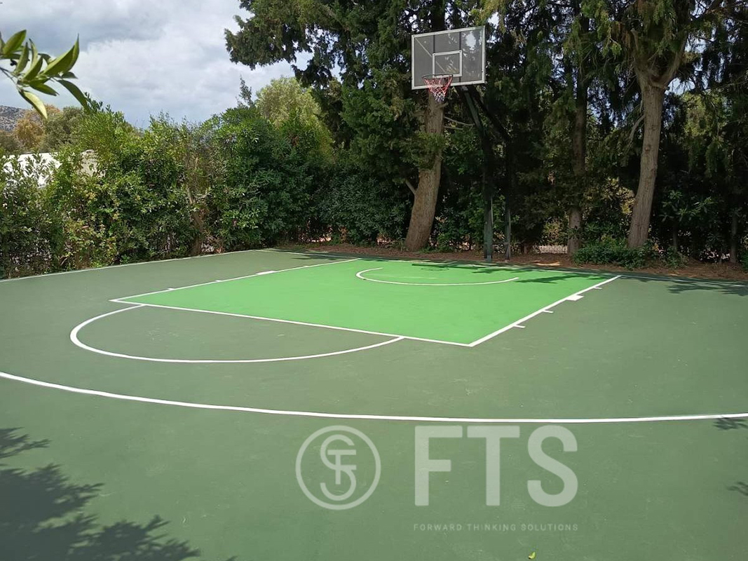 Κατασκευή γηπέδου mini Basket σε ιδιωτικό χώρο στην Μαραθώνα Αττικής από την FTS HELLAS