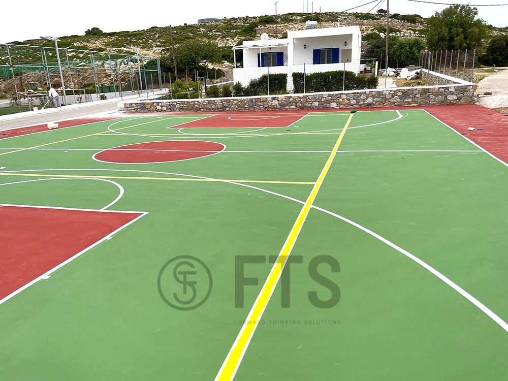 Κατασκευή γηπέδου Μπάσκετ απο την FTS HELLAS στο Αγαθονήσι 