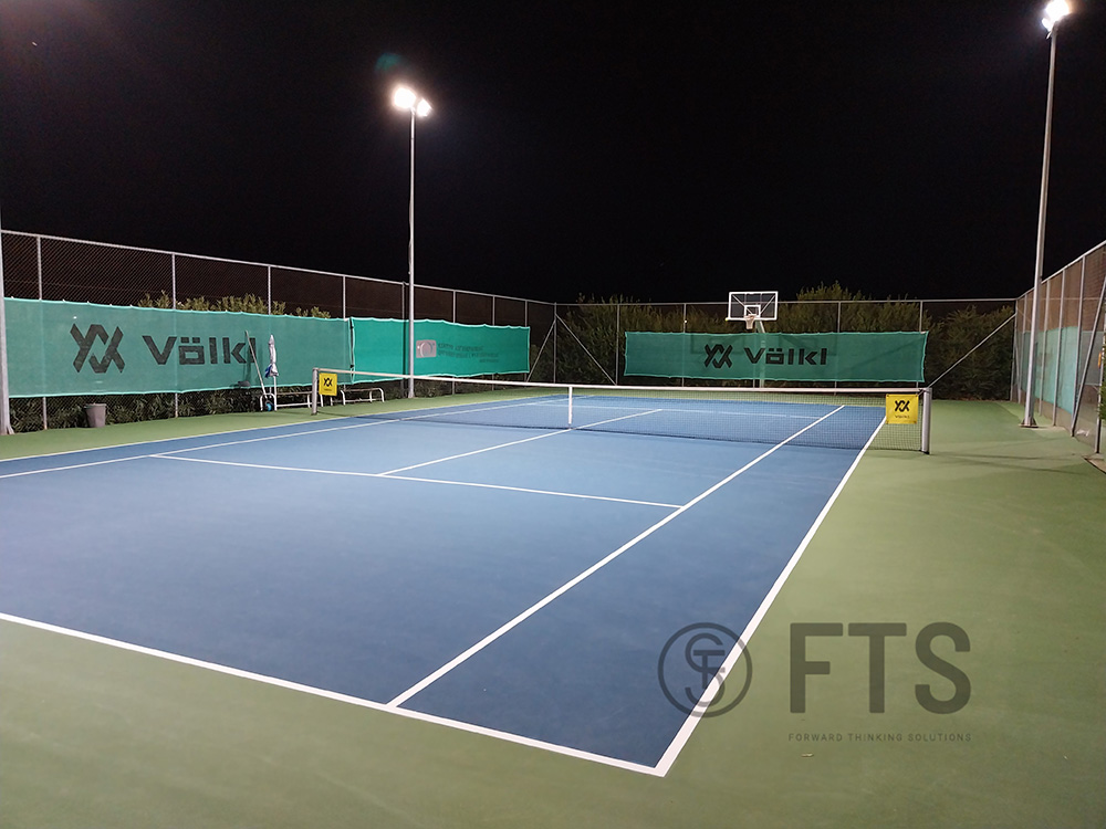 Φωτισμός γηπέδων tennis στην Ερέτρια από την FTS HELLAS