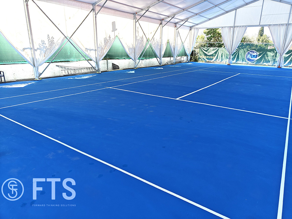 Κατασκευή γηπέδου TENNIS στο Μαρούσι Αττικής από την FTS HELLAS Μάιος 2025